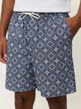 BNWT SS26 LES DEUX HARRY ARABESQUE AOP SHORTS S